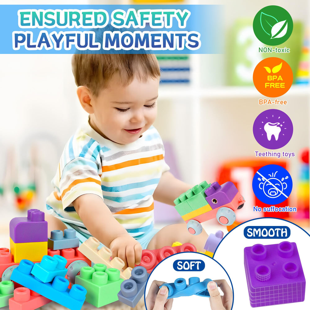 ROHSCE large blocks with easy-grip design, ideal for little hands.