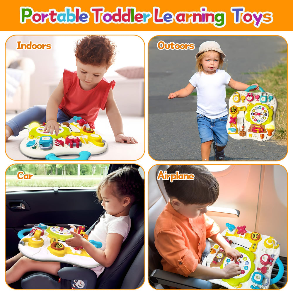ROHSCE Busy Board durable ABS construction ensures safe exploration.