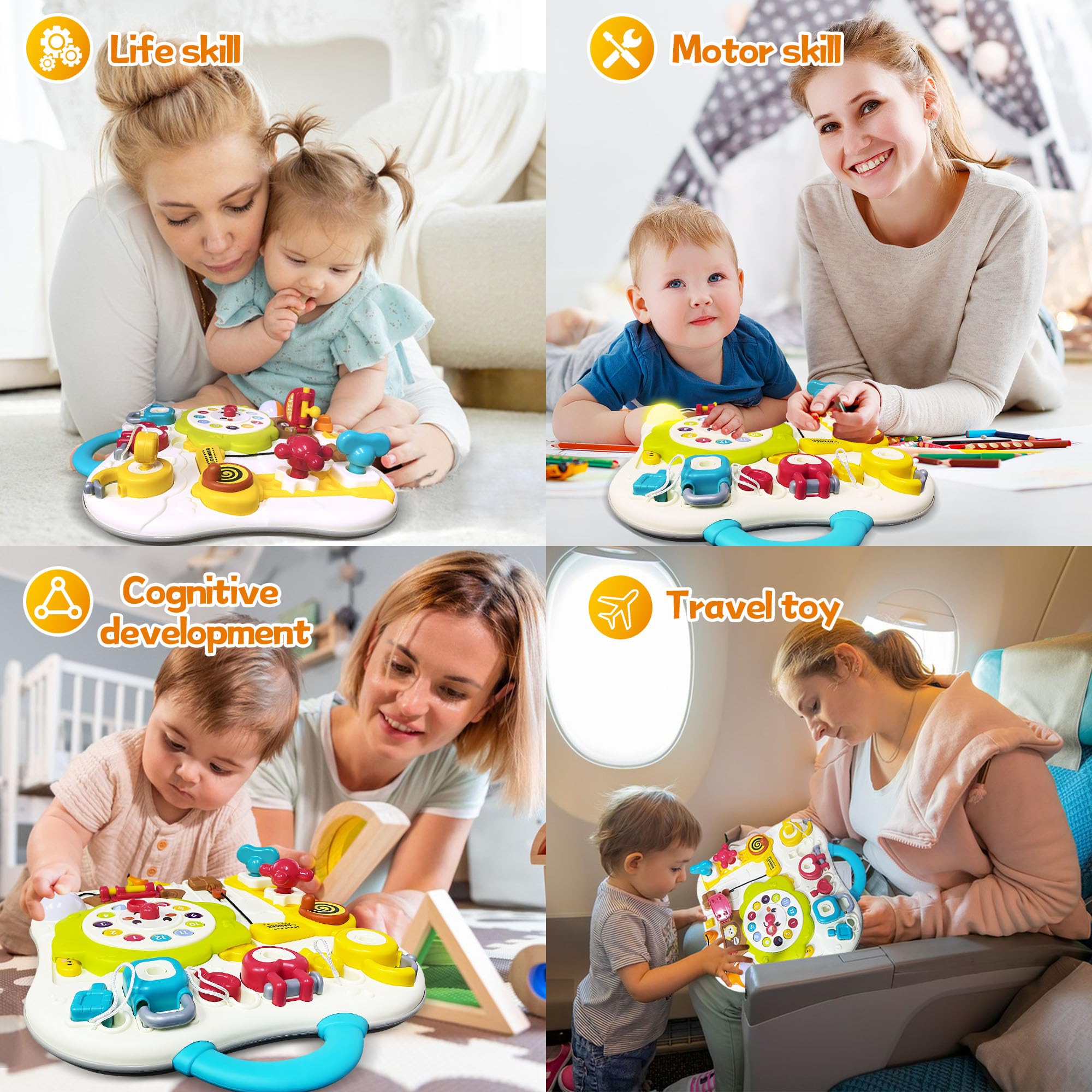ROHSCE Montessori Busy Board ideal gift for 1+ year olds.
