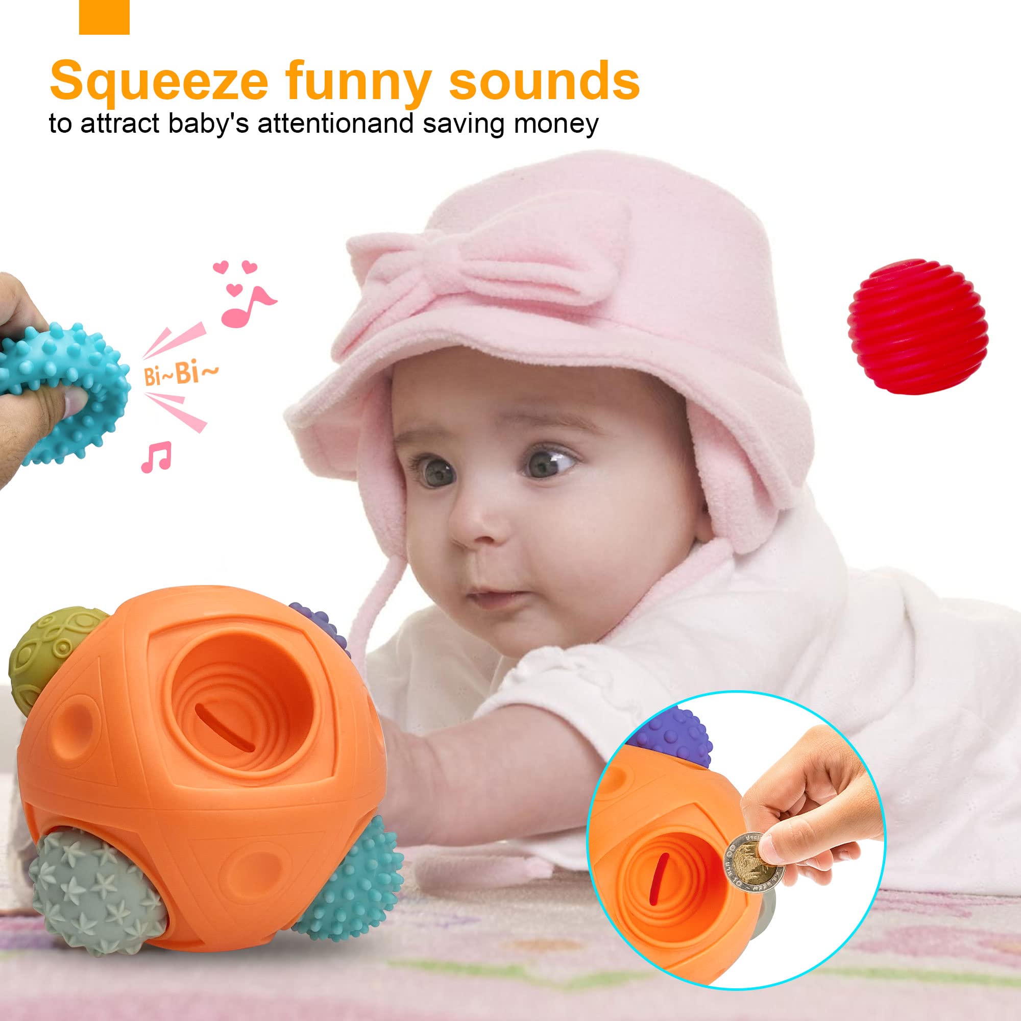 ROHSCE sensory balls come in six sizes to support grasping and fine motor skills.