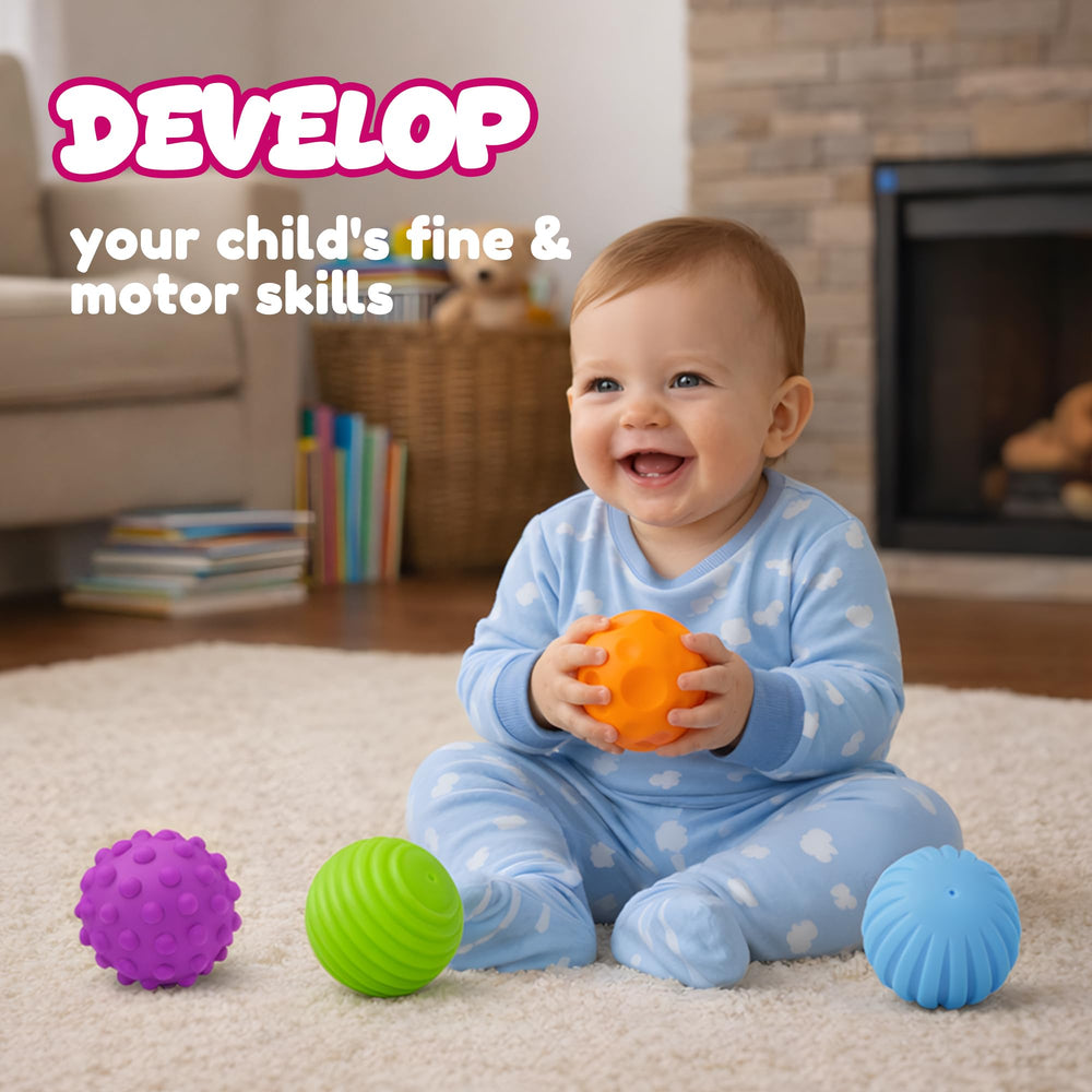 ROHSCE soft silicone teether ball supports teething during play