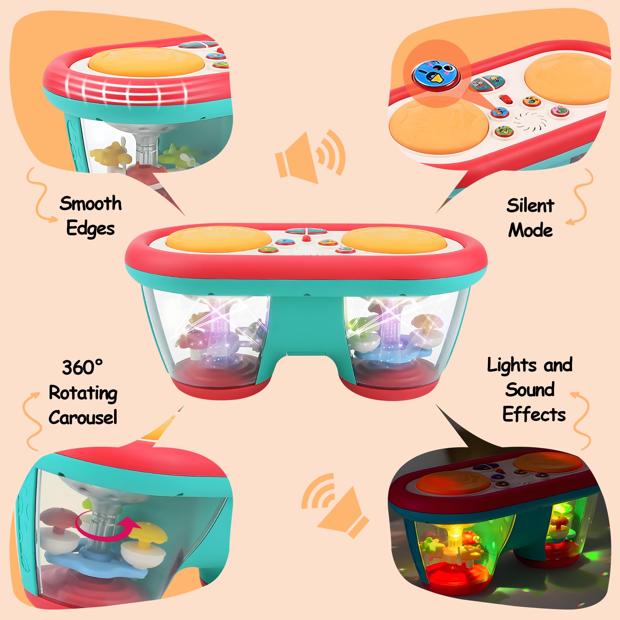 ROHSCE tummy time toy supports motor skills through music.