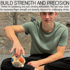 Roioiow blocks in use show finger strength development and dexterity for climbing.