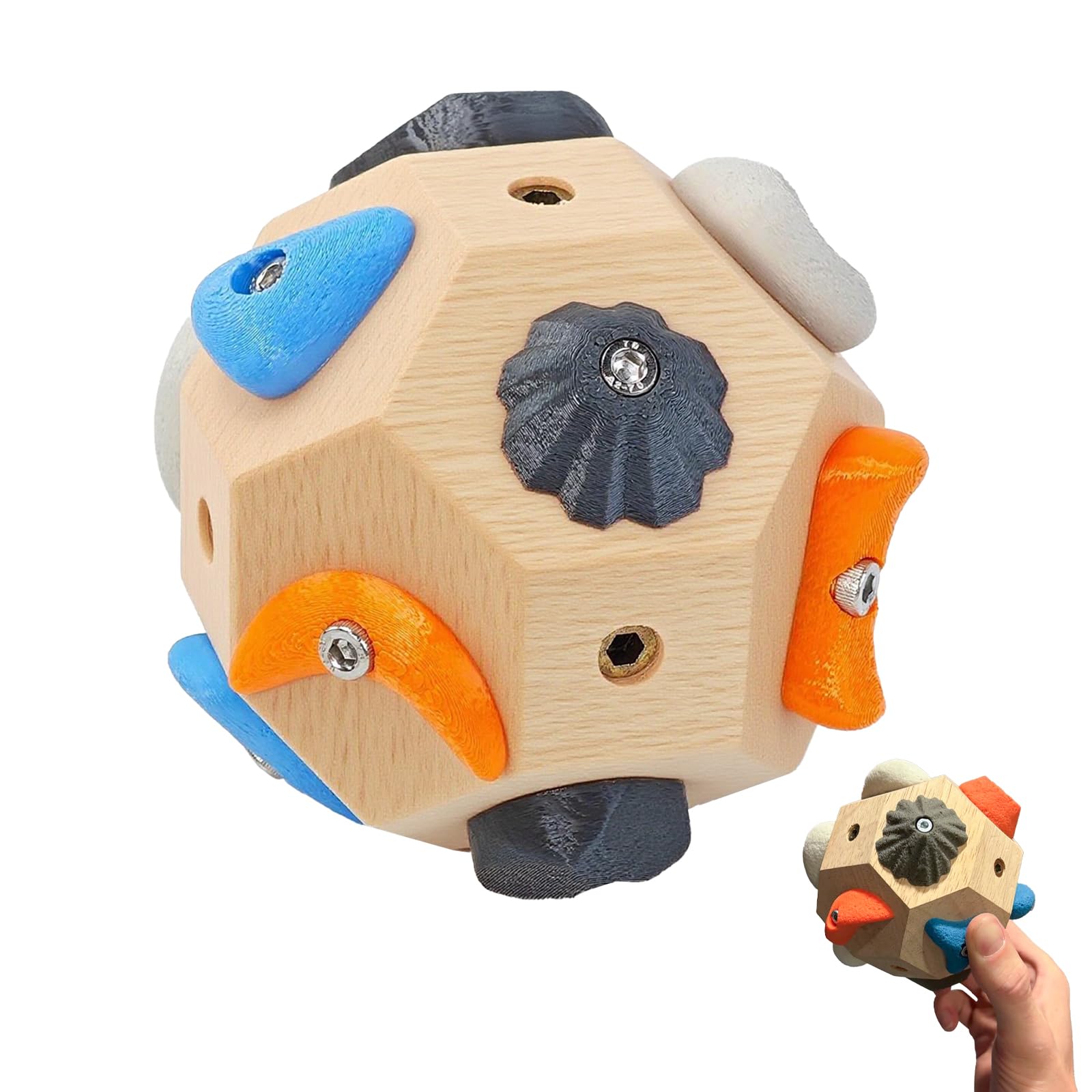 Roioiow handcrafted climbing blocks close-up show grip-ready wood texture for training.