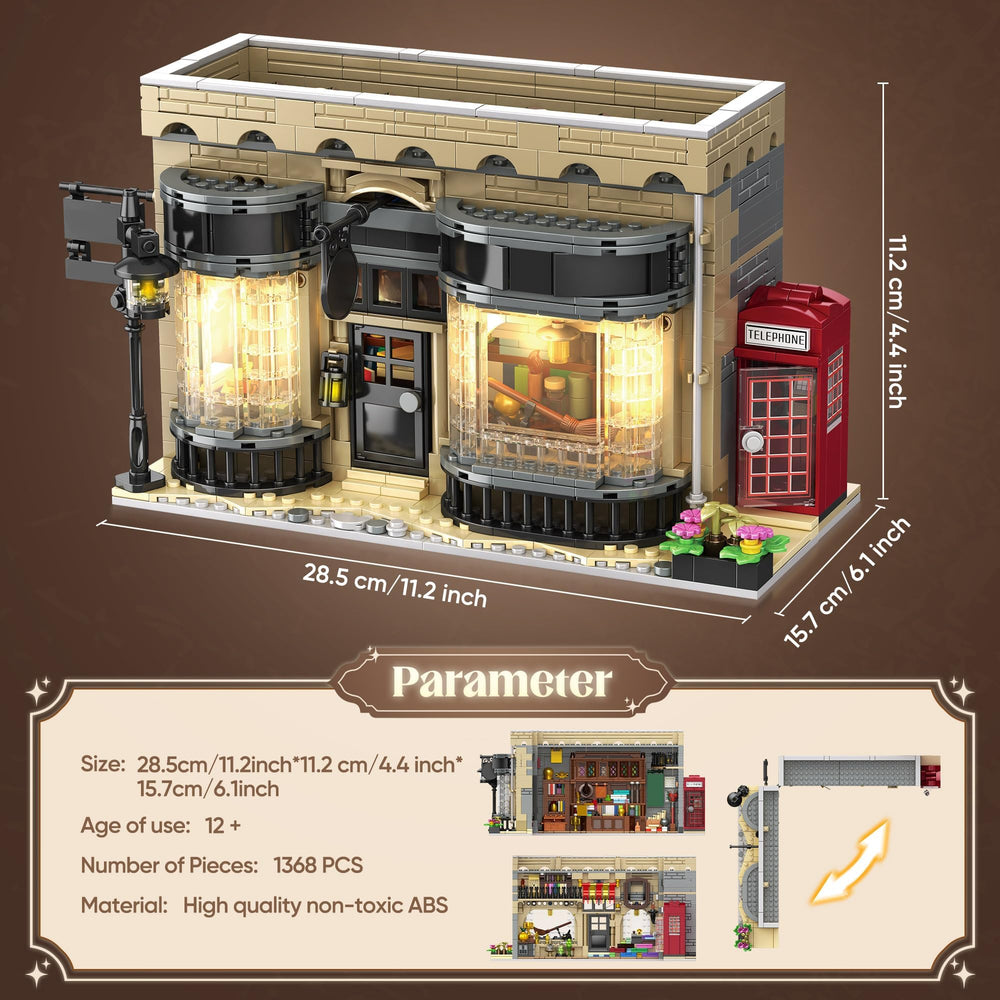 ROKAFU Magic Shop building set durable ABS plastic ensures safe, long-lasting enjoyment for fans.