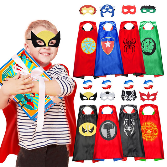 Roko double-sided satin capes pack for versatile superhero play.