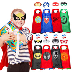 Roko double-sided satin capes pack for versatile superhero play.
