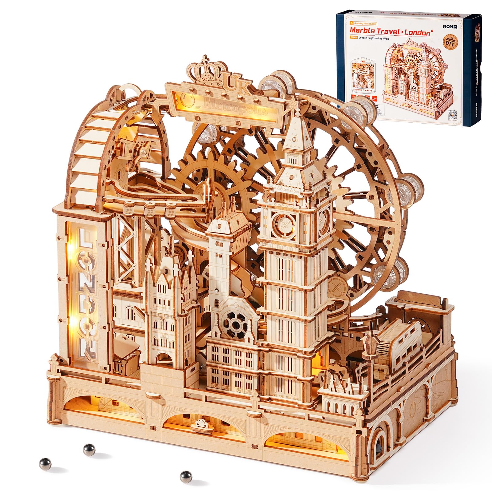 ROKR 3D puzzle London Big Ben scene for immersive city adventure.