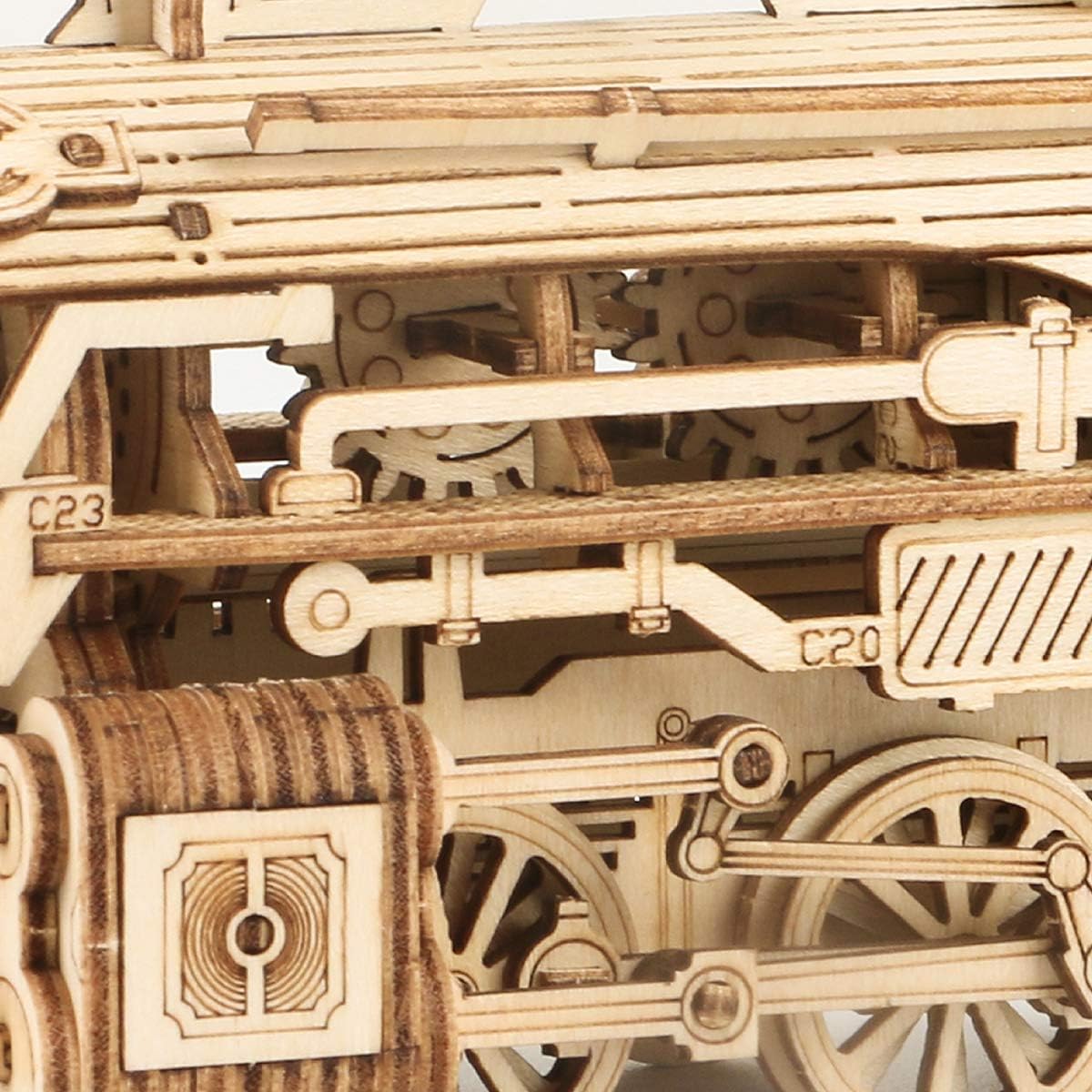 Finished ROKR train model displayed on a desk as decorative art.