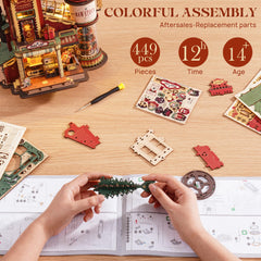 ROKR Dream Gift Factory assembly instructions guiding careful handiwork