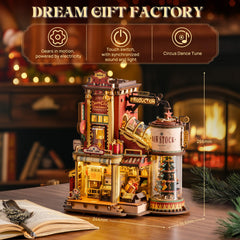 ROKR Dream Gift Factory detailed gears illustrate precise construction