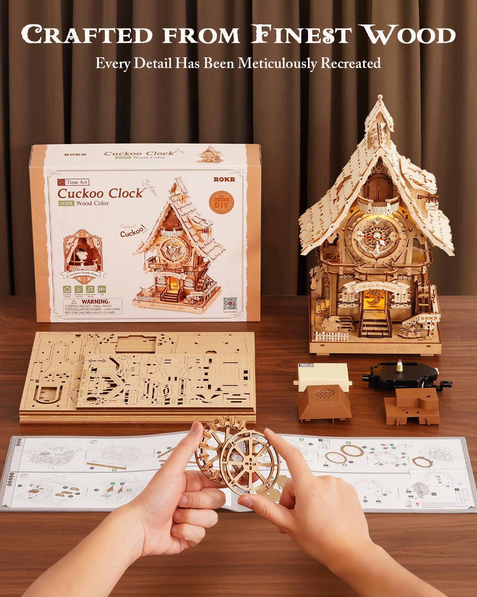 ROKR sustainable wood material emphasizes eco friendly DIY construction
