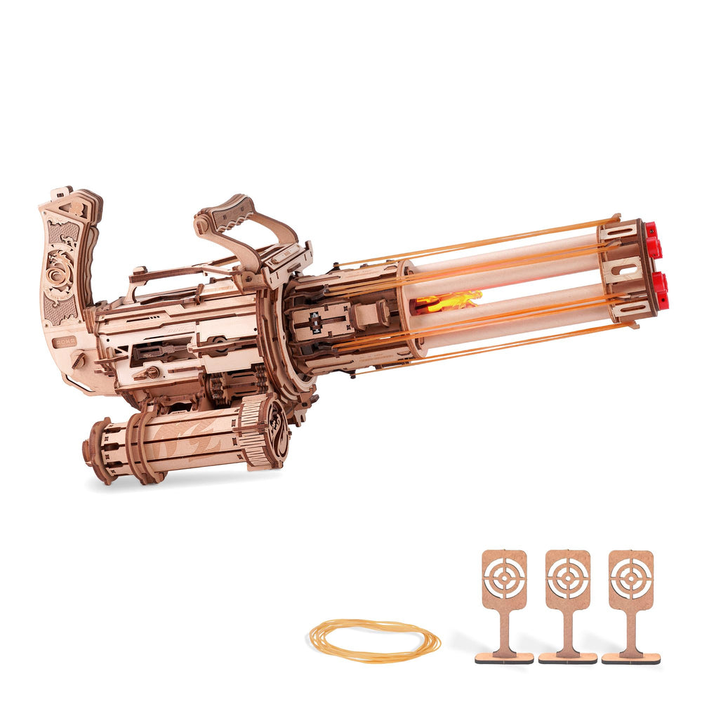 ROKR Gun 3D Puzzle with rotating barrel for immersive build and display