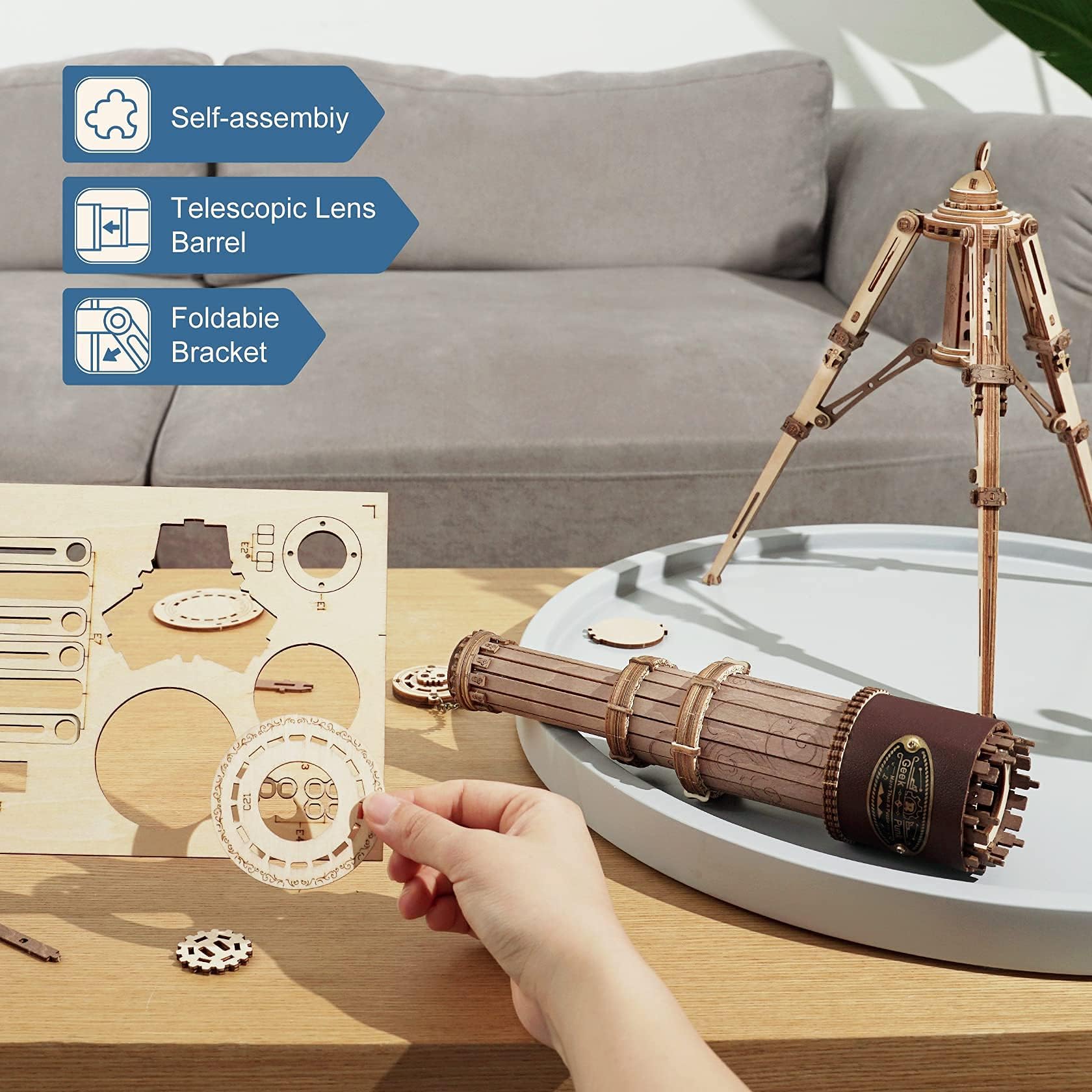 ROKR instruction booklet close-up with clear steps for adult builders