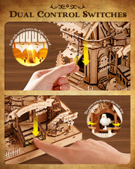 ROKR layered wood panel design showcases three dimensional detailing in a stylish centerpiece