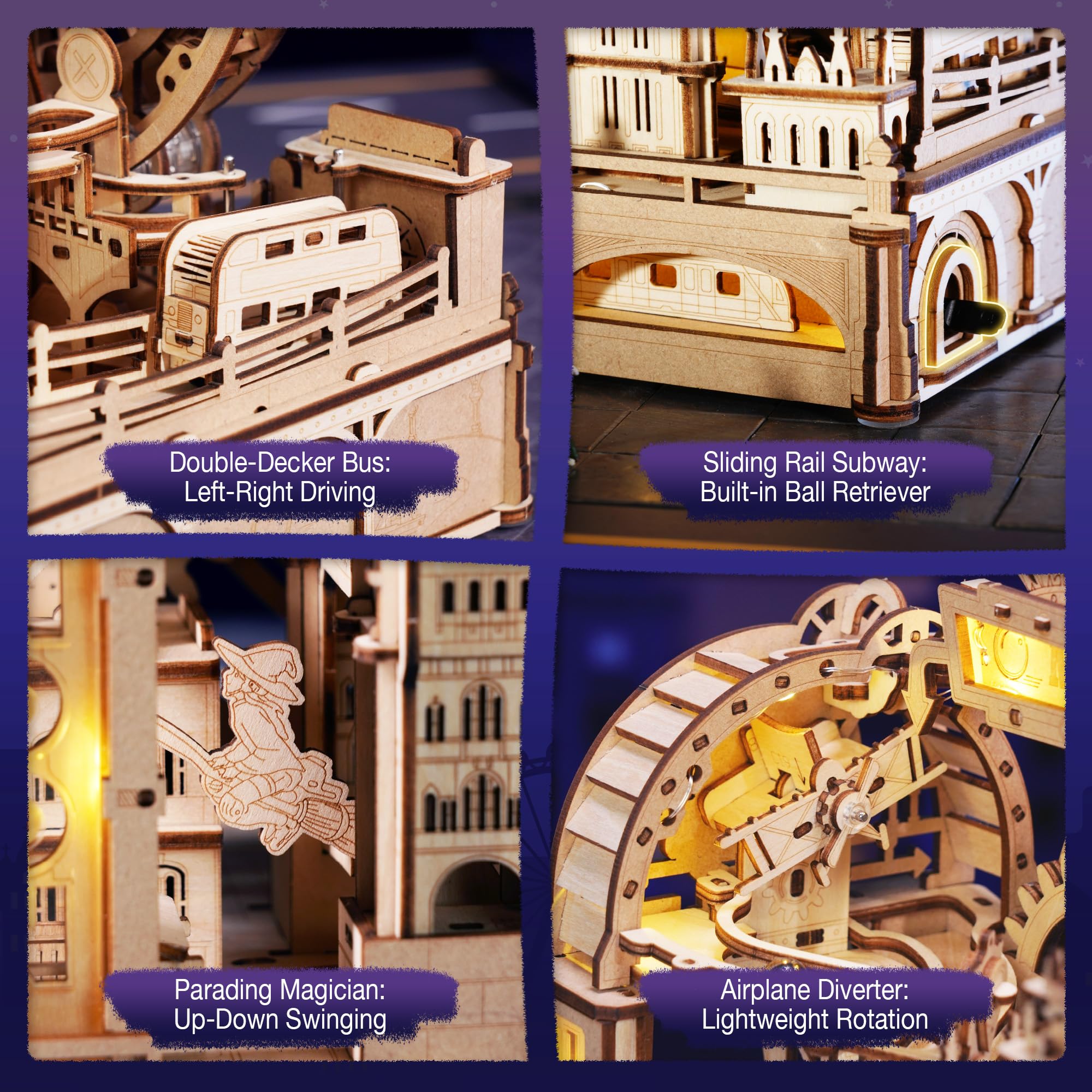 ROKR London Eye kinetic feature showcases rotating elements and engaging assembly.