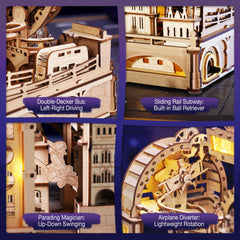 ROKR London Eye kinetic feature showcases rotating elements and engaging assembly.