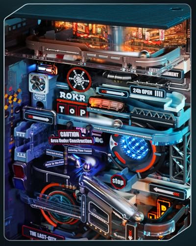 ROKR marble run kit building process highlights hands-on focus during construction.