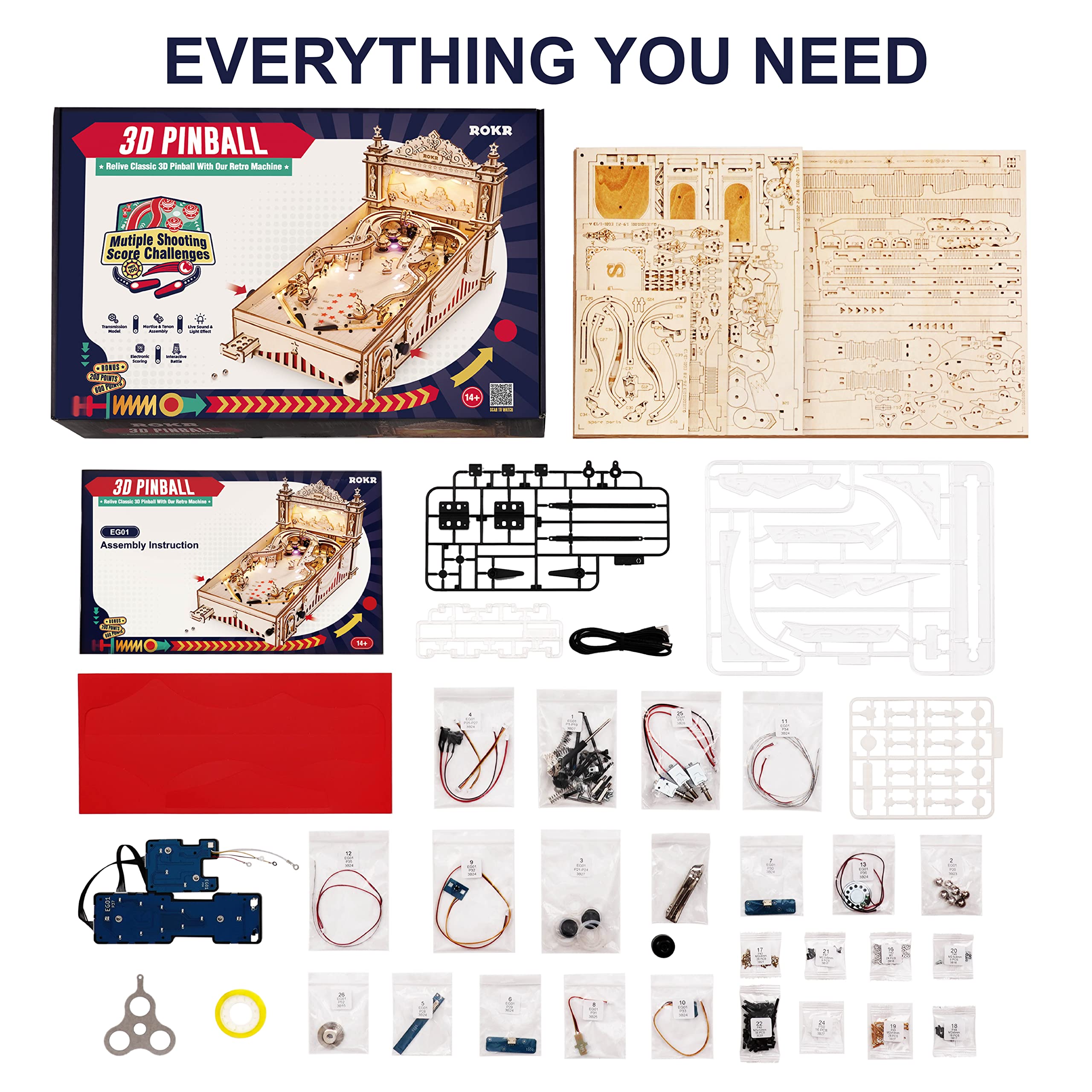 Spare parts included to cover potential damage or loss.