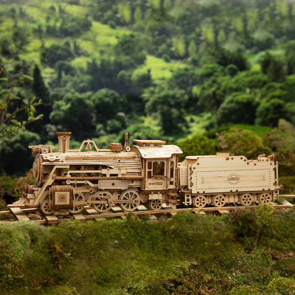 ROKR wooden puzzle kit with detailed instructions for accurate assembly