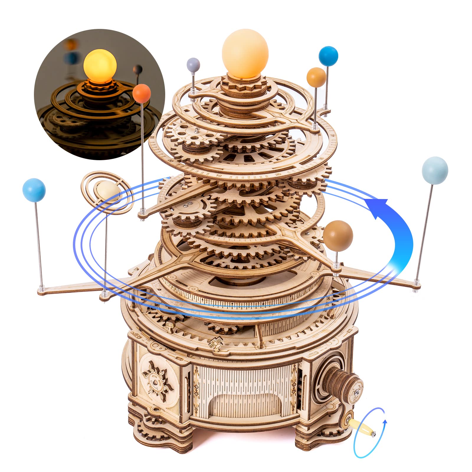 ROKR 3D Orrery sun glow shows orbital motion for engaging learning