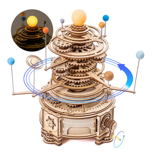 ROKR 3D Orrery sun glow shows orbital motion for engaging learning