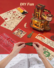 ROKR kit includes sandpaper, screwdriver, spare parts, and decorative balls