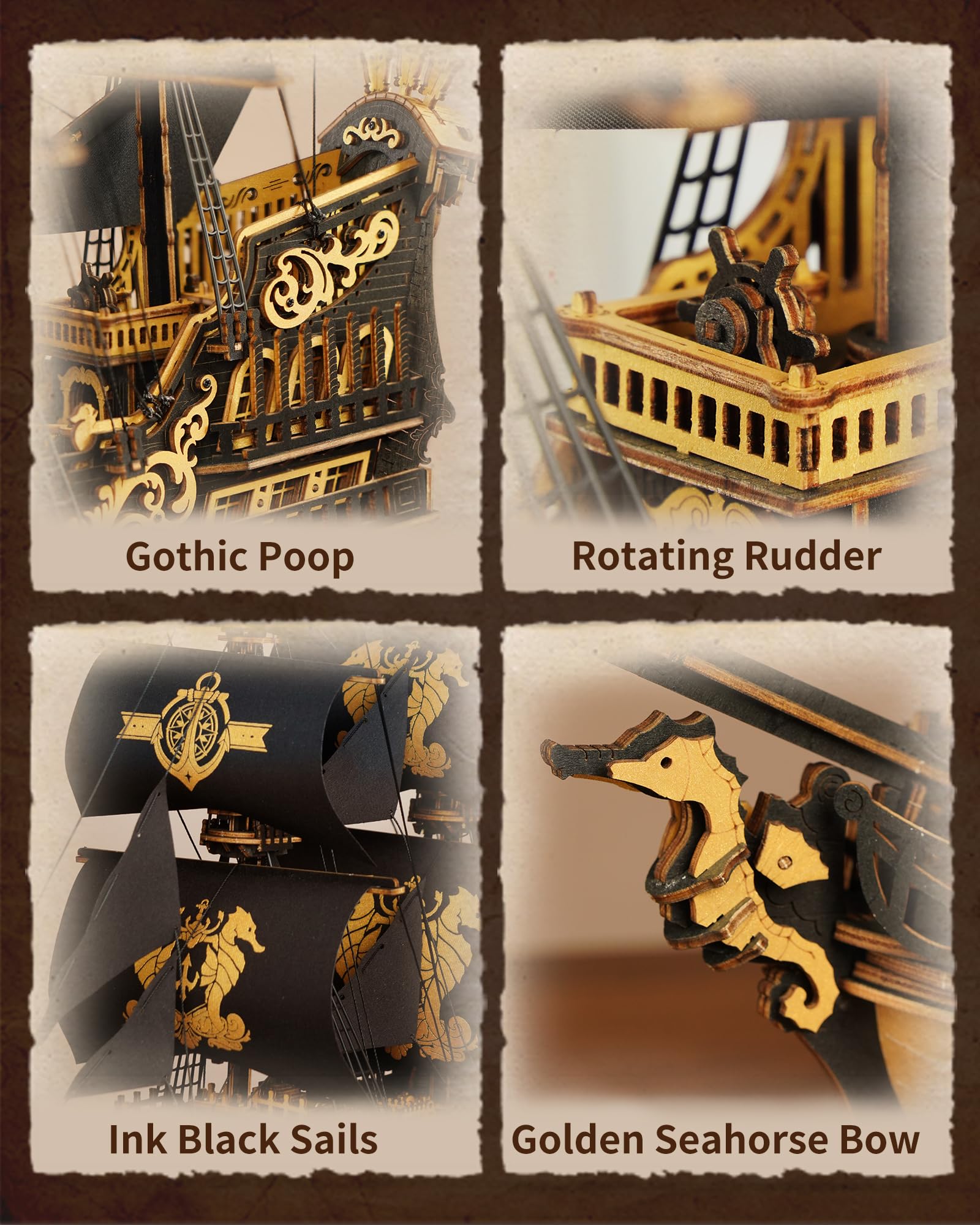 ROKR Seahorse Barque cannons reveal hidden firepower via canoe slide