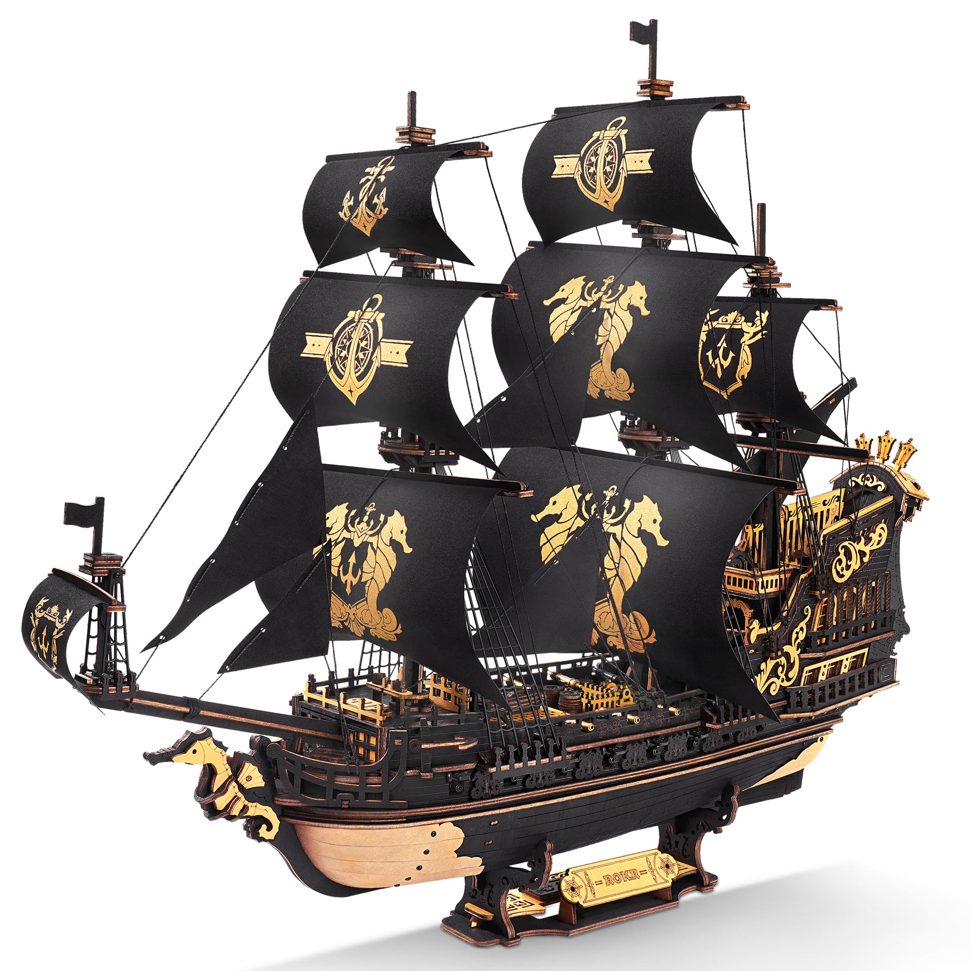 ROKR Seahorse Barque hull detail for precise display