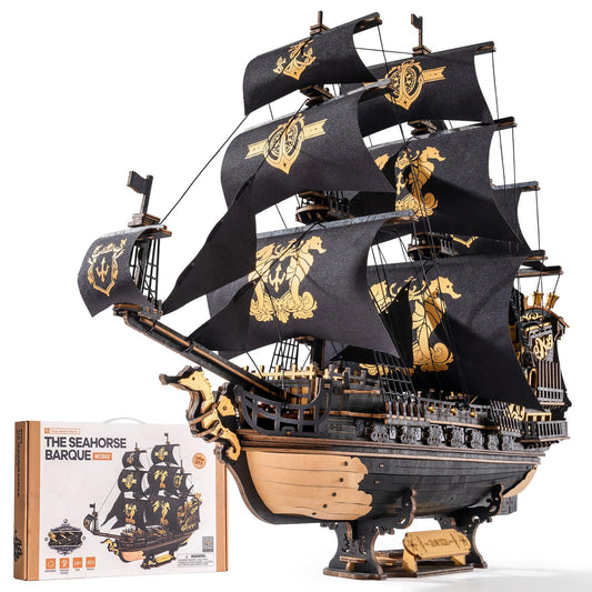 ROKR Seahorse Barque rotating rudder adds authentic display appeal.