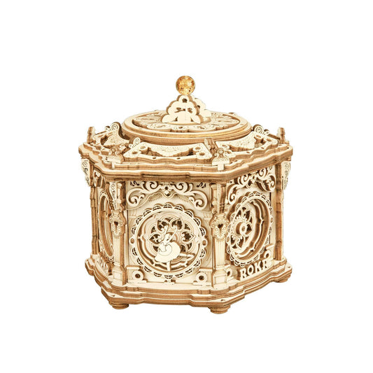 ROKR Secret Garden hexagon music box with elegant details, ideal for decorative keepsakes.