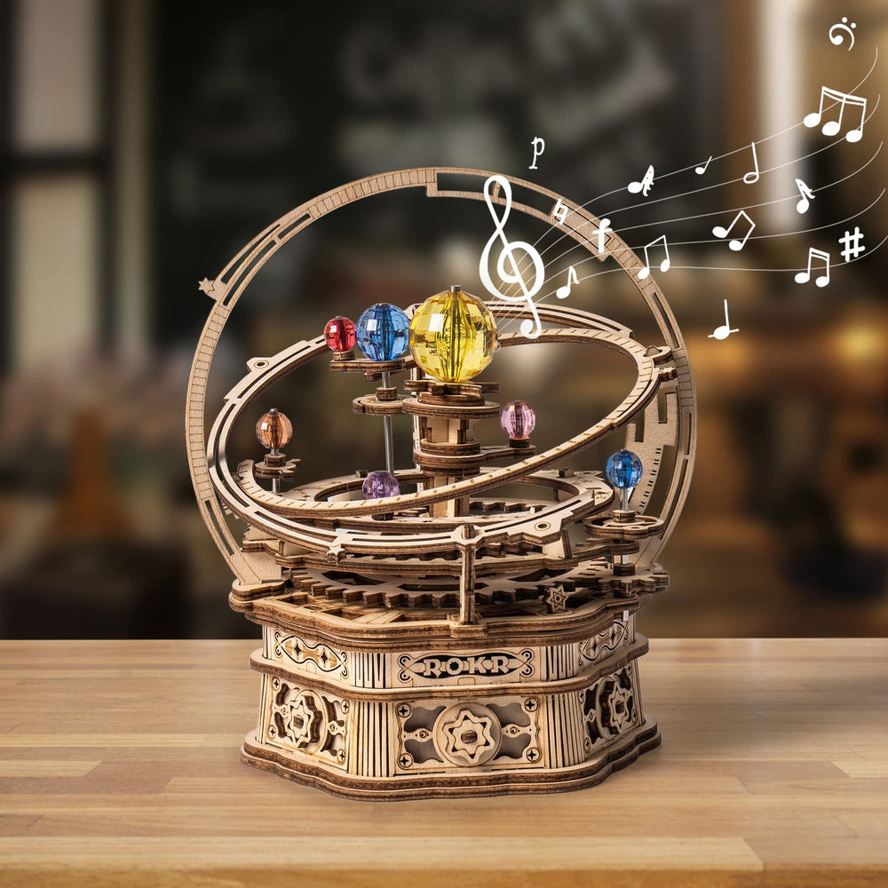 ROKR Starry Night wood pieces for a satisfying DIY puzzle experience.