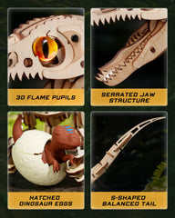ROKR Velociraptor walking mechanism shows smooth, lifelike leg motion.