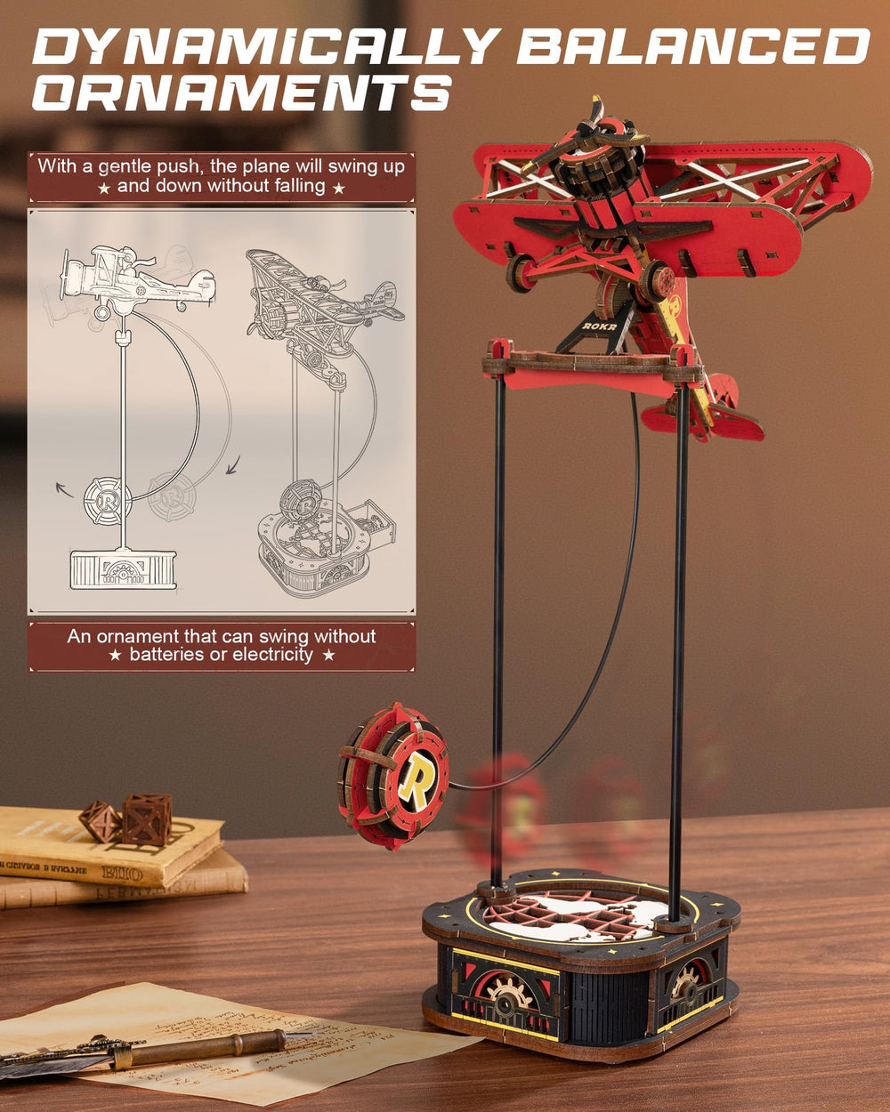 ROKR 3D puzzle assembly scene shows an engaging build for adults
