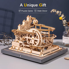 ROKR wooden puzzle gear trains and cams highlight mechanical precision