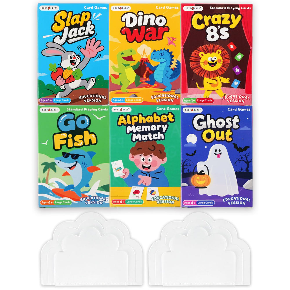 rokt-razo 6in1 educational card set with large cards for easy handling