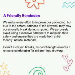 ROKT&RAZO 8-inch crayon in hand offers easy grip for little artists