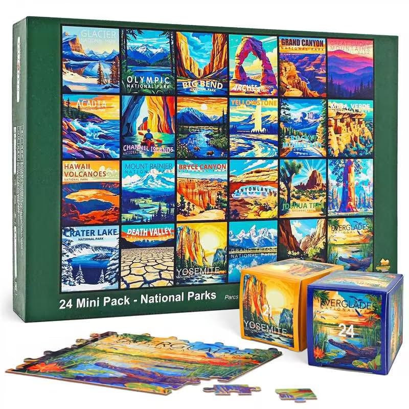 rokt-razo National Parks puzzle box, gift-ready presentation for cozy evenings.