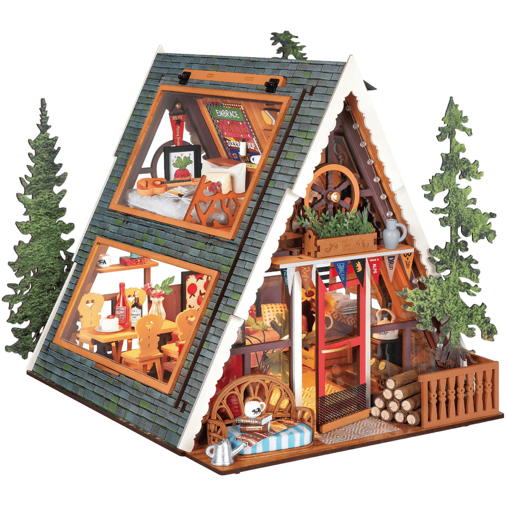 Rolife A-Frame Cabin tree house front view for eye-catching display