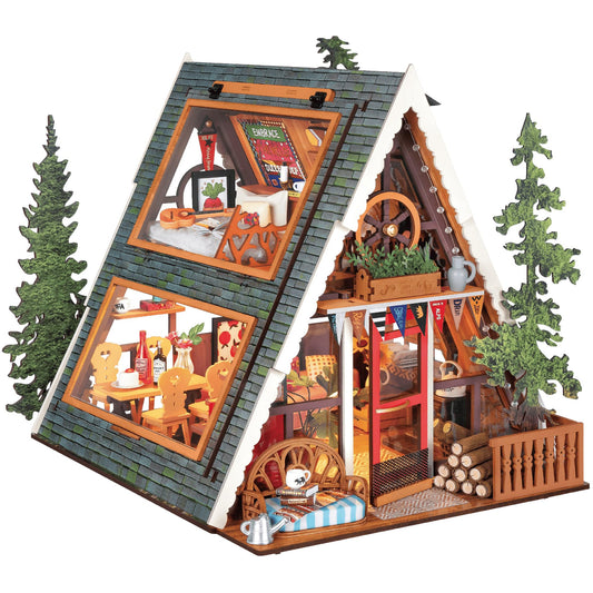 Rolife A-Frame Cabin tree house front view for eye-catching display