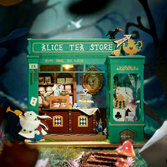 Rolife Alice's Tea Store fabric detail adds cozy textures for realistic decor.