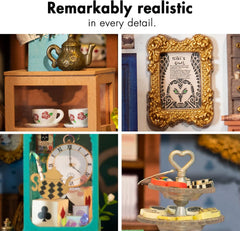 Rolife Alice's Tea Store miniature furniture sparks creative staging ideas.