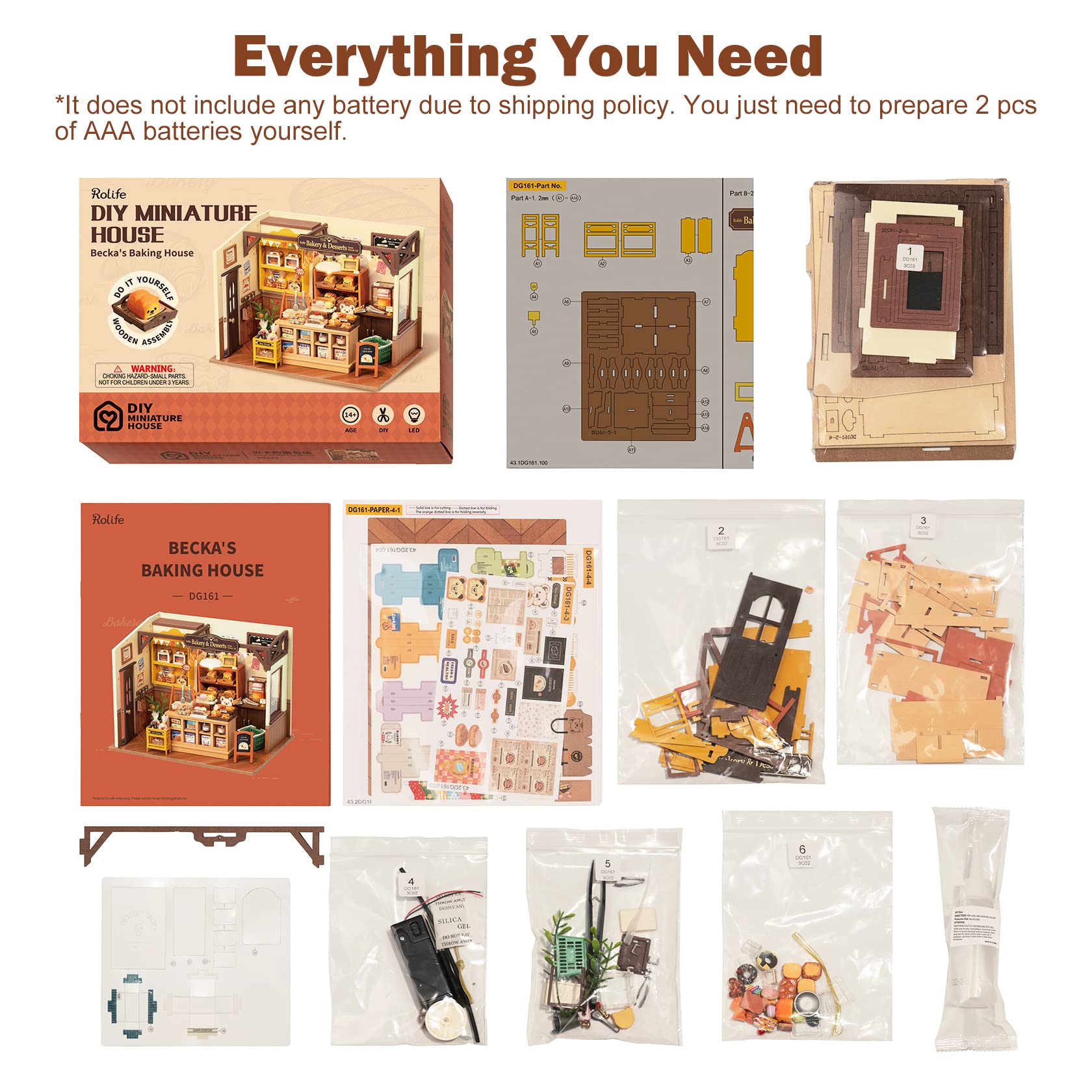 Rolife Becka's Bakery assembly progress image highlights your DIY crafting experience.