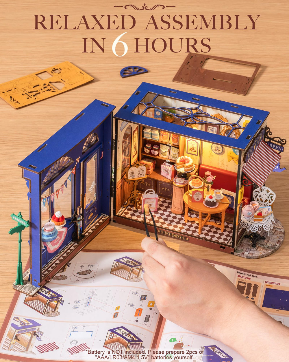 Rolife Leisure Tea Time beginner-friendly DIY kit for new builders.