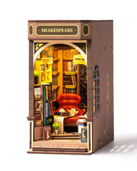 Rolife Book Nook Kit bookstore facade detail for shelf decor