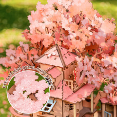 Rolife cherry blossom bonsai home decor on table display idea