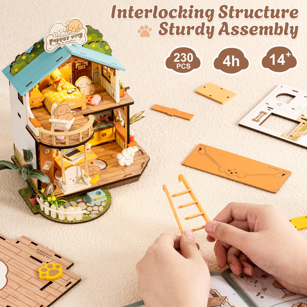 Rolife DIY miniature house pieces provide clear instructions for smooth assembly