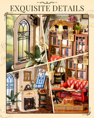 Rolife living room scene inside the dollhouse offers cozy, nostalgic ambiance