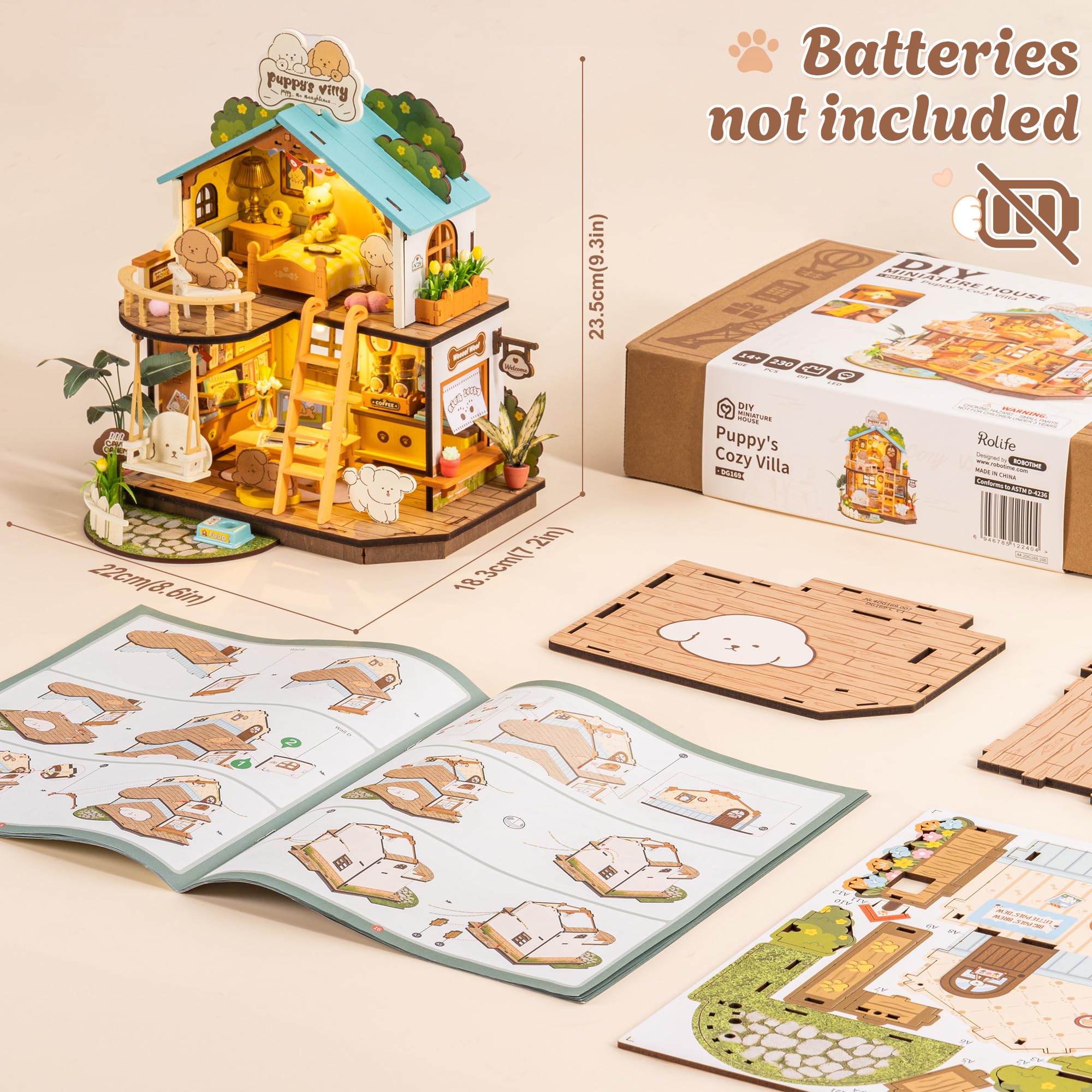 Rolife Pieces and instructions ensure a satisfying unboxing and build experience