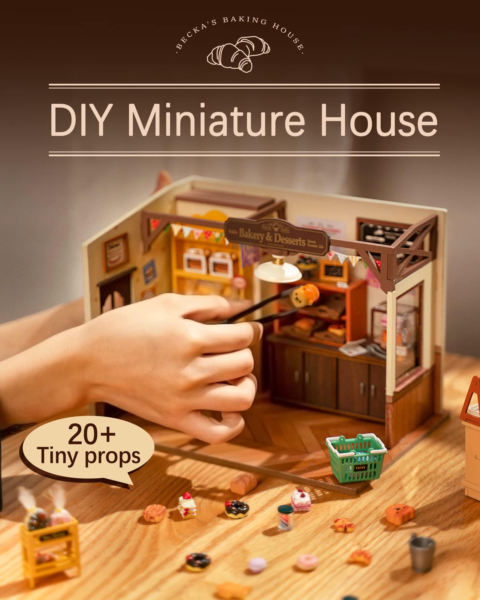 Rolife dollhouse kit preformed parts simplify assembly with fine detail